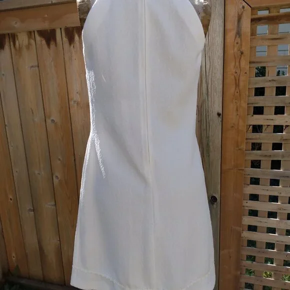 Vintage 60s Dress White Sleeveless Summer 35" Bust 32" Waist Mod GoGo Retro - Picture 8 of 12